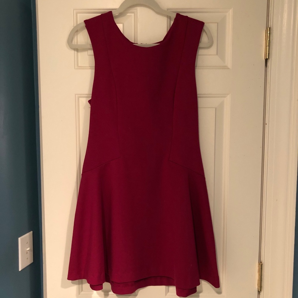 Free people maroon swing dress, size M